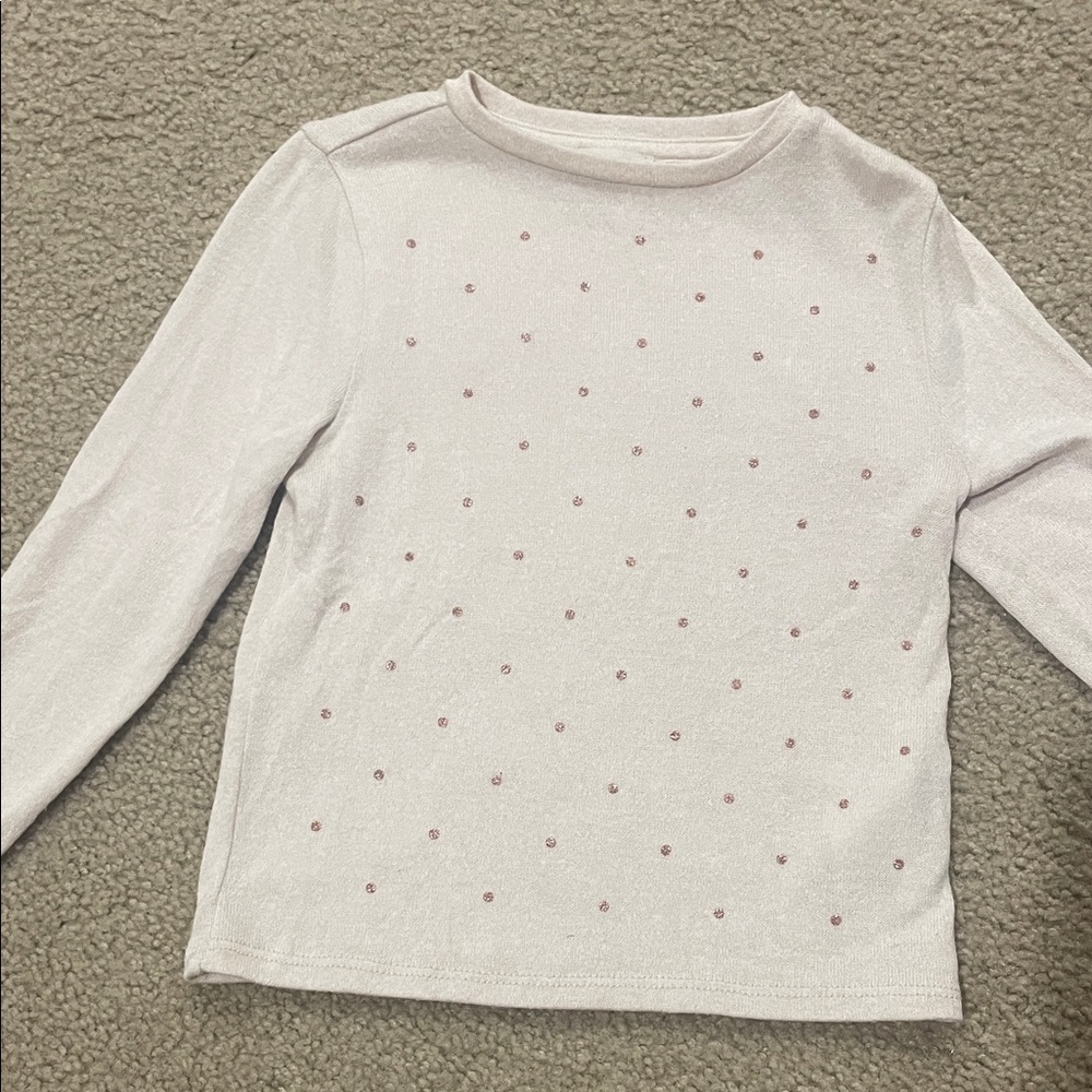 Crewcuts kids Long Sleeve Shirt with sparkly Dots size 2-3 xxs